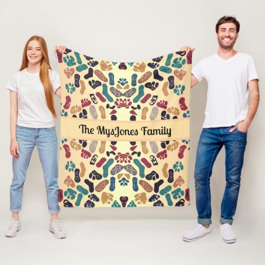 パーソナライズされたレトロミニマル靴底記号 フリースブランケット (インサイチュ)