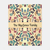 パーソナライズされたレトロミニマル靴底記号 フリースブランケット (正面)