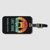 パーソナライズされたレトロレイクタホカリフォルニアサミナリー ラゲッジタグ (正面横)
