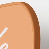 パーソナライズされたレトロレインボーパステル ピックルボールラケット (左詳細)