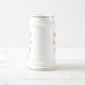 パーソナライズされたレトロレジェンド夫ダディーギフト ビールジョッキ (中央)