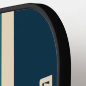 パーソナライズされたレトロレッドホワイト&ブルー ピックルボールラケット (左詳細)