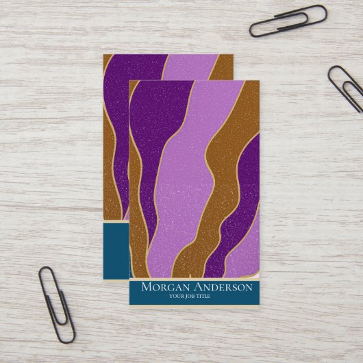 パーソナライズされたレトロヴィンテージ抽象芸術トレンディー 名刺 (正面/裏面インサイチュ)