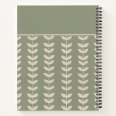 パーソナライズされたレトロヴィーベグリーン離れズジャナル ノートブック (裏面)