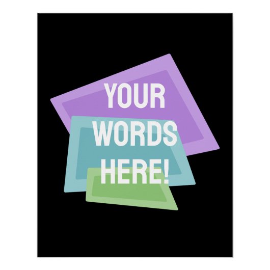 パーソナライズされたレトロ図形 ポスター (正面)