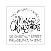 パーソナライズされたレトロ差出人住所ラベル セルフインキングスタンプ (デザイン)