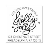 パーソナライズされたレトロ差出人住所ラベル セルフインキングスタンプ (デザイン)