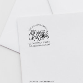 パーソナライズされたレトロ差出人住所ラベル セルフインキングスタンプ