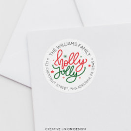 パーソナライズされたレトロ差出人住所ラベル ラウンドシール