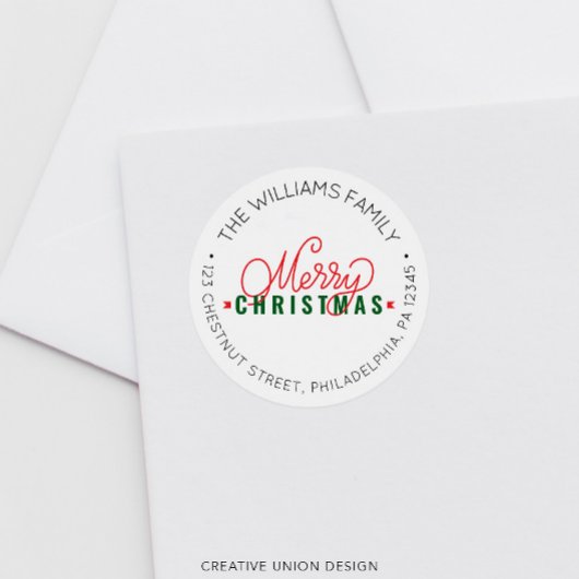 パーソナライズされたレトロ差出人住所ラベル ラウンドシール
