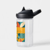 パーソナライズされたレトロ幾何カラフル ウォーターボトル (左面)