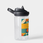 パーソナライズされたレトロ幾何カラフル ウォーターボトル (右面)