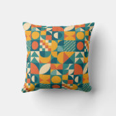 パーソナライズされたレトロ幾何カラフル クッション (裏面)