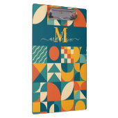 パーソナライズされたレトロ幾何カラフル クリップボード (右)