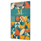 パーソナライズされたレトロ幾何カラフル クリップボード (左)