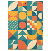 パーソナライズされたレトロ幾何カラフル クリップボード (裏面)