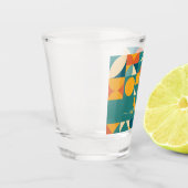 パーソナライズされたレトロ幾何カラフル ショットグラス (左)