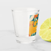 パーソナライズされたレトロ幾何カラフル ショットグラス (左)