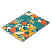 パーソナライズされたレトロ幾何カラフル ノートブック (左側)