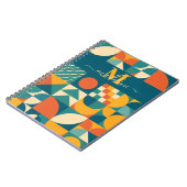 パーソナライズされたレトロ幾何カラフル ノートブック (左側)