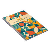 パーソナライズされたレトロ幾何カラフル ノートブック (右側)