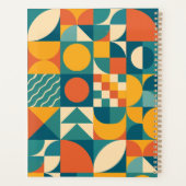 パーソナライズされたレトロ幾何カラフル プランナー手帳 (裏面)