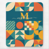 パーソナライズされたレトロ幾何カラフル マウスパッド (正面)