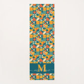 パーソナライズされたレトロ幾何カラフル ヨガマット (正面)