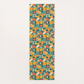 パーソナライズされたレトロ幾何カラフル ヨガマット (裏面)