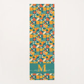 パーソナライズされたレトロ幾何カラフル ヨガマット (正面)