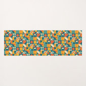 パーソナライズされたレトロ幾何カラフル ヨガマット (裏面(横))