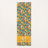 パーソナライズされたレトロ幾何カラフル ヨガマット (正面)