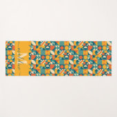 パーソナライズされたレトロ幾何カラフル ヨガマット (正面(横))