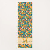 パーソナライズされたレトロ幾何カラフル ヨガマット (正面)