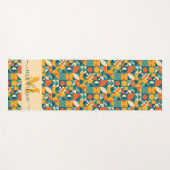 パーソナライズされたレトロ幾何カラフル ヨガマット (正面(横))