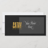 パーソナライズされたレトロ映画ポスターキャシー金ゴールド (正面)