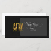 パーソナライズされたレトロ映画ポスターキャシー金ゴールド (正面/裏面)