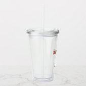 パーソナライズされたレトロ最高のの隣人が今まで可愛い アクリルタンブラー (右)