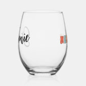 パーソナライズされたレトロ最高のの隣人が今まで可愛い ステムなしワイングラス (右)