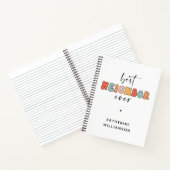 パーソナライズされたレトロ最高のの隣人が今まで可愛い ノートブック (内部)