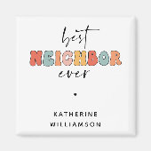 パーソナライズされたレトロ最高のの隣人が今まで可愛い マグネット (正面)