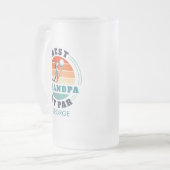 パーソナライズされたレトロ最高のグランパバイパー・ファーザーズデイ フロストグラスビールジョッキ (正面左)