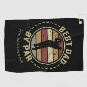 パーソナライズされたレトロ最高のパパバイパー ゴルフタオル (横)