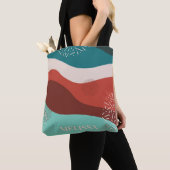 パーソナライズされたレトロ柄トートバッグ トートバッグ (クローズアップ)