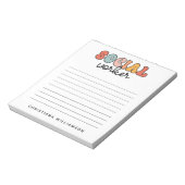 パーソナライズされたレトロ社会福祉士 ノートパッド (回転)