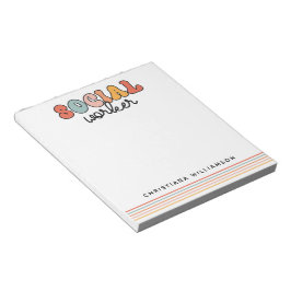 パーソナライズされたレトロ社会福祉士 ノートパッド