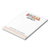 パーソナライズされたレトロ社会福祉士 ノートパッド (回転)