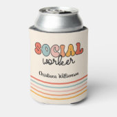 パーソナライズされたレトロ社会福祉士 缶クーラー (缶裏面)