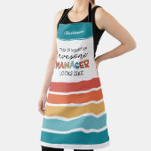 パーソナライズされたレトロ素晴らしマネージャおもしろい エプロン (インサイチュ)