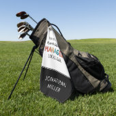 パーソナライズされたレトロ素晴らしマネージャおもしろい ゴルフタオル (グリーン)